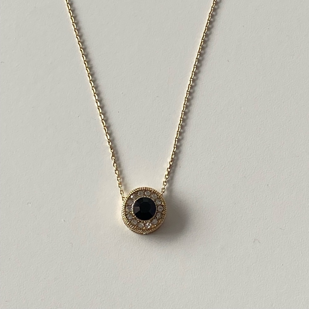 Gold and Black Diamond Necklace